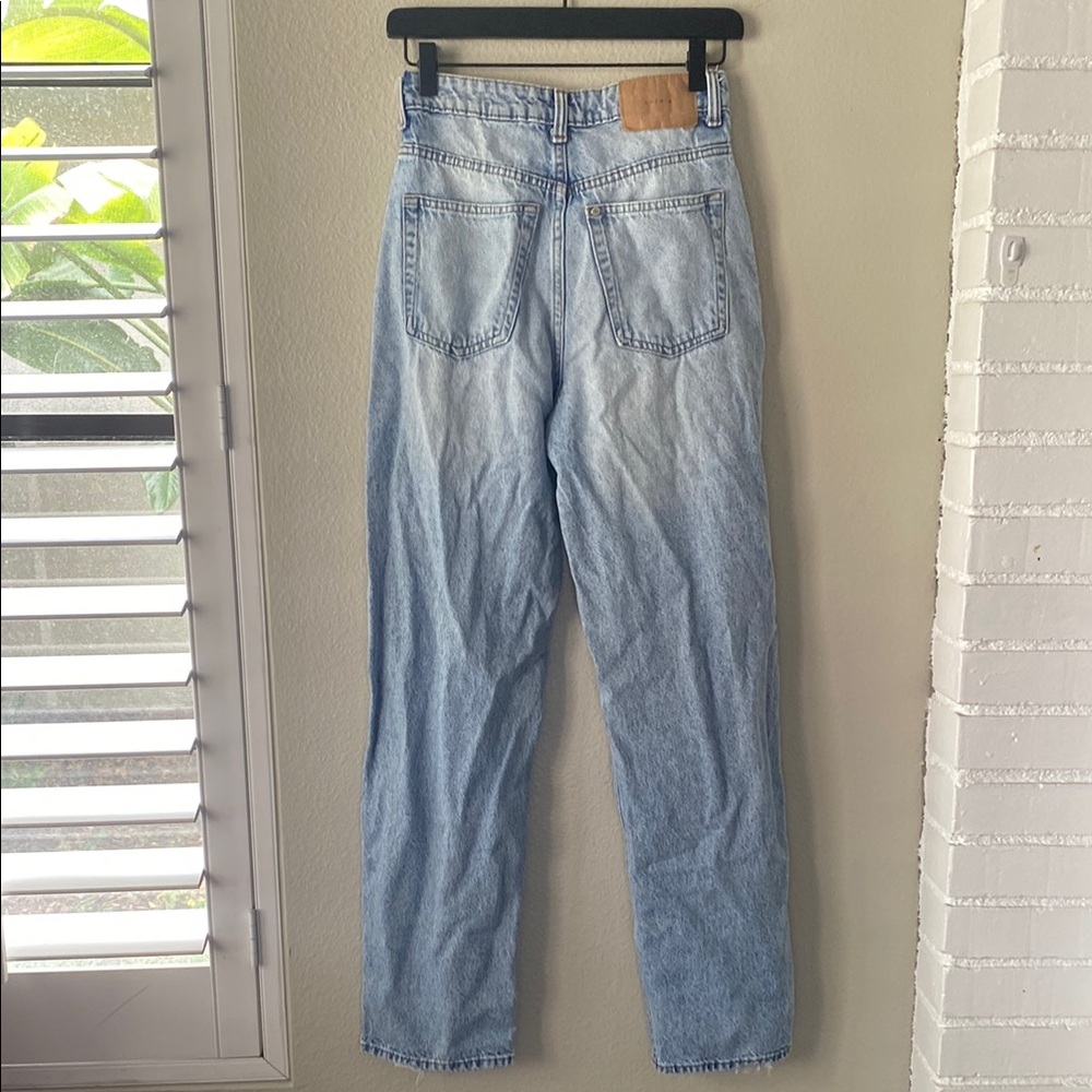 High Rise Blue Distressed Jeans - Picture 4 of 4